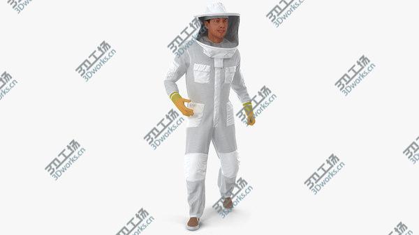 images/goods_img/20210312/3D model Man wearing Beekeeping Suit Rigged/2.jpg